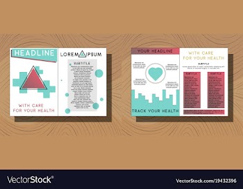 Set of medical brochure cover template flyer vector image