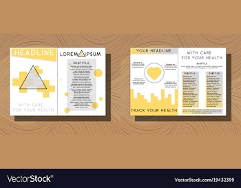 Set of medical brochure cover template flyer vector image