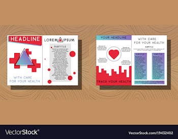 Set of medical brochure cover template flyer vector image