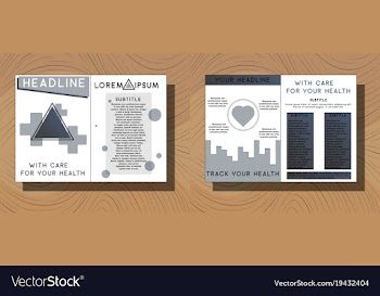 Set of medical brochure cover template flyer vector image