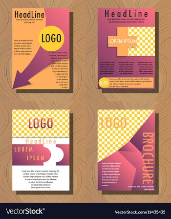Set of medical brochure cover template flyer vector image