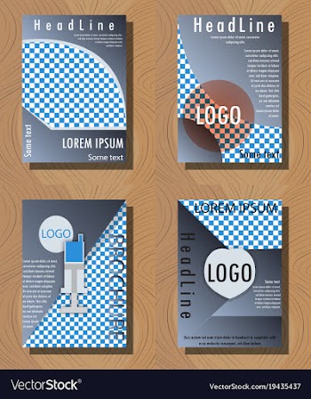 Set of medical brochure cover template flyer vector image