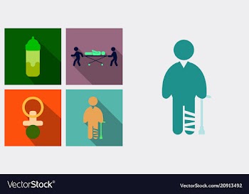 Set of medical icons nipple baby bottle patient vector image