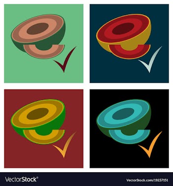 Set of melon whole and pieces sweet fruit flat vector image