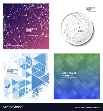 Set of minimal geometric background dynamic vector image