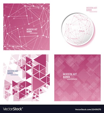 Set of minimal geometric background dynamic vector image
