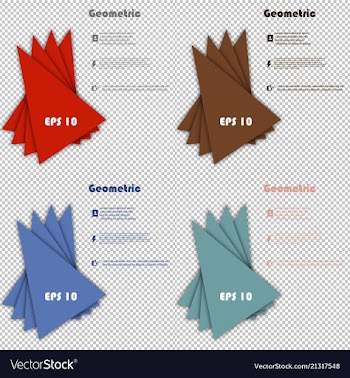 Set of minimal geometric covers design geometric vector image