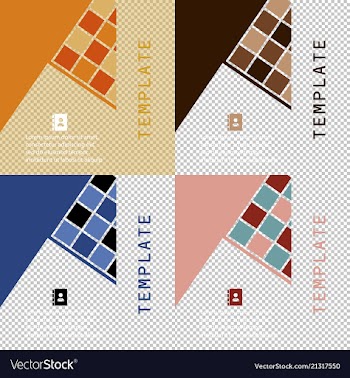 Set of minimal geometric covers design geometric vector image