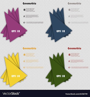 Set of minimal geometric covers design geometric vector image