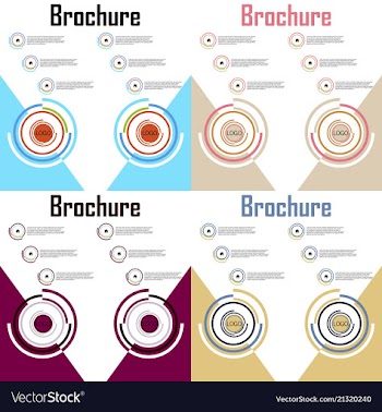 Set of minimal geometric covers design geometric vector image