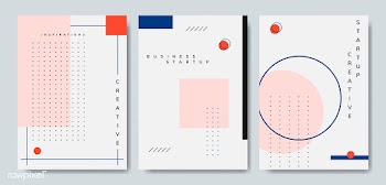 Set of minimal Memphis business start-up post.. | Free stock vector - 538538