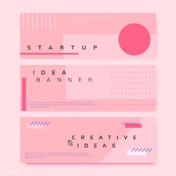 Set of minimal Memphis design start-up banner.. | Free stock vector - 538414