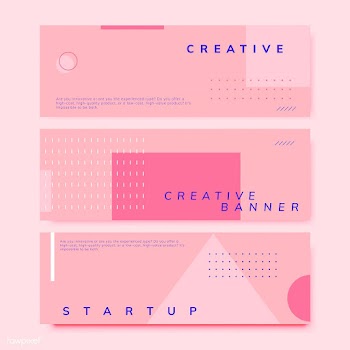 Set of minimal Memphis design start-up banner.. | Free stock vector - 538534