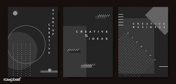 Set of minimal Memphis design start-up poster.. | Free stock vector - 538408