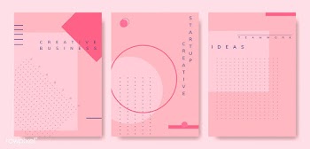 Set of minimal Memphis design start-up poster.. | Free stock vector - 538451