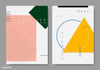 Set of minimal Memphis design start-up poster.. | Free stock vector - 538453