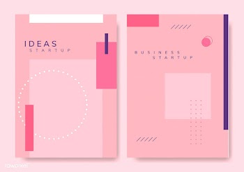 Set of minimal Memphis design start-up poster.. | Free stock vector - 538467