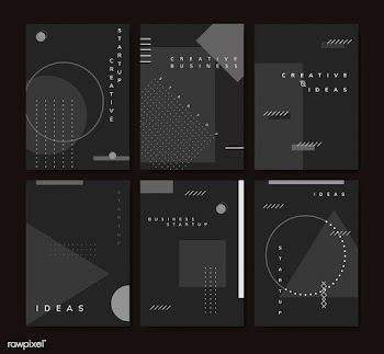 Set of minimal Memphis design start-up poster.. | Free stock vector - 538470