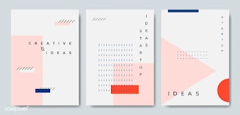Set of minimal Memphis design start-up poster.. | Free stock vector - 538518