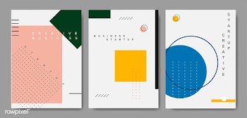 Set of minimal Memphis design start-up poster.. | Free stock vector - 538530