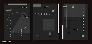Set of minimal Memphis design start-up poster.. | Free stock vector - 538539