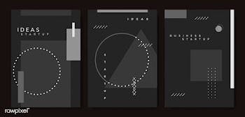 Set of minimal Memphis design start-up poster.. | Free stock vector - 538540