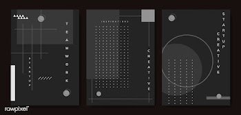 Set of minimal Memphis design start-up poster.. | Free stock vector - 538542
