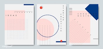 Set of minimal Memphis start-up business post.. | Free stock vector - 538537