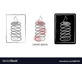 set of minimalistic continuous line burning