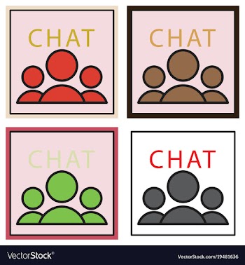 Set of mobile phone chat interface design vector image