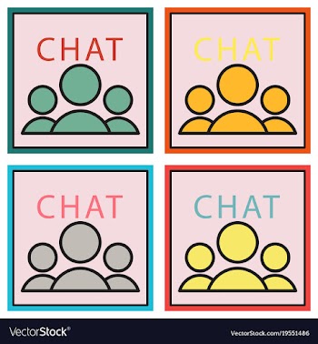 Set of mobile phone chat interface design vector image