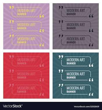 Set of modern art abstract banner square frame vector image
