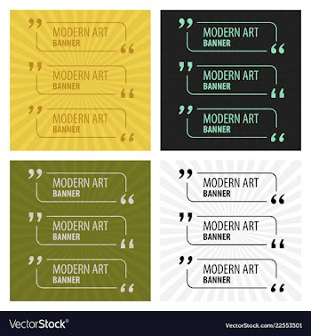 Set of modern art abstract banner square frame vector image
