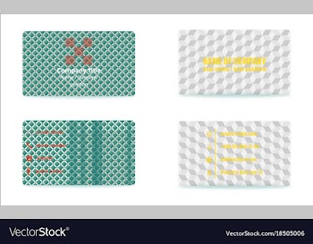 Set of modern business card print templates vector image