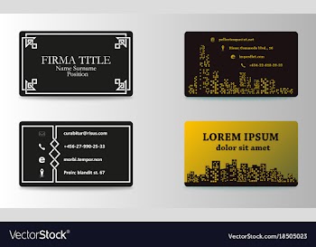 Set of modern business card print templates vector image