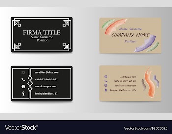 Set of modern business card print templates vector image