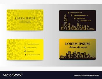 Set of modern business card print templates vector image