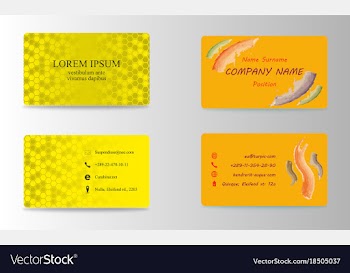 Set of modern business card print templates vector image