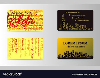 Set of modern business card print templates vector image