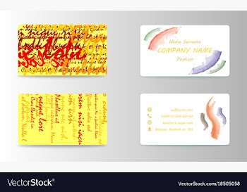 Set of modern business card print templates vector image