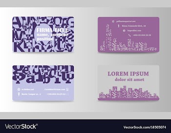 Set of modern business card print templates vector image