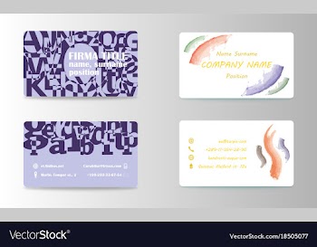 Set of modern business card print templates vector image