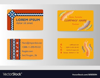 Set of modern business card print templates vector image