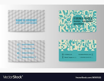 Set of modern business card print templates vector image