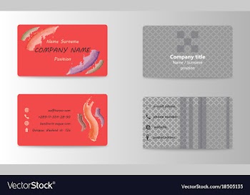 Set of modern business card print templates vector image
