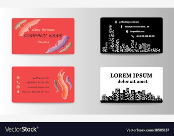 Set of modern business card print templates vector image