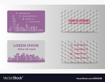 Set of modern business card print templates vector image