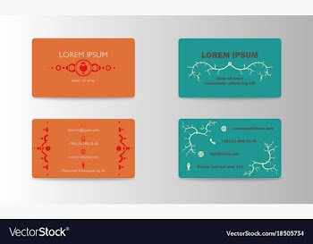 Set of modern business card print templates vector image