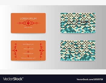 Set of modern business card print templates vector image