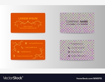 Set of modern business card print templates vector image